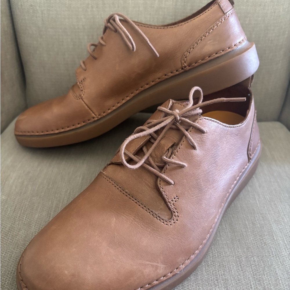 Clarks Brown Leather Derbys